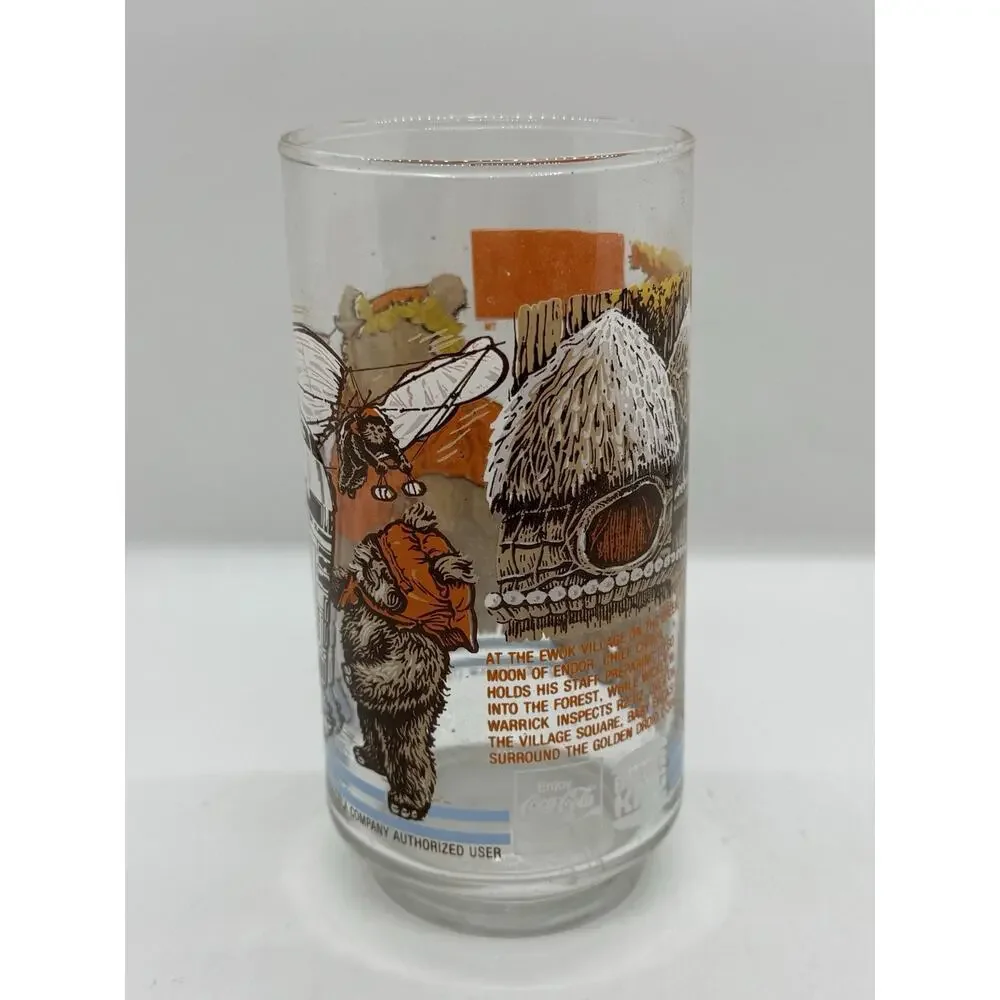 Vintage 1983 Star Wars Return of the Jedi Burger King Glass - Ewok Village